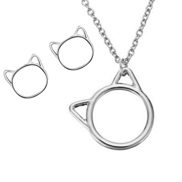 NEW Meow Meow Cat Necklace NWT NEW Silver Tone - Picture 7 of 12